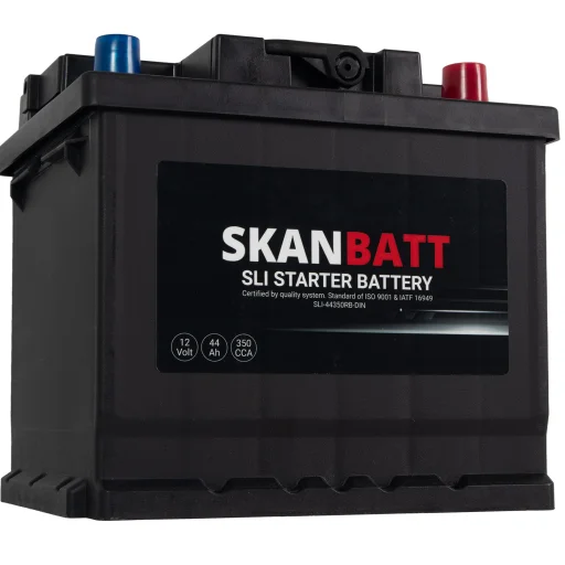 SKANBATT SLI Startbatteri 12V 44AH 350CCA (207x175x190mm) +Höger