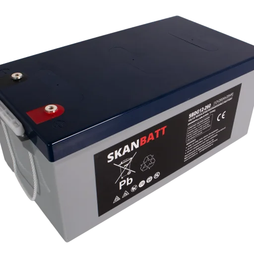 SKANBATT GEL Deep Cycle Batteri 12V 200AH (522x268x223mm) +Höger