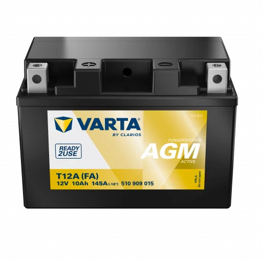 VARTA AGM MC Batteri 12V 10AH 145CCA (150x88x105mm) +vänster T12A (FA)