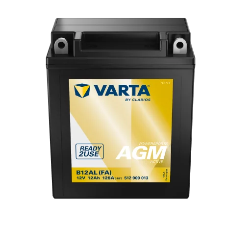 VARTA B12AL (FA) AGM MC Batteri 12V 12AH 125CCA (134x81x160mm) +höger
