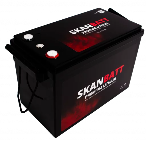 SKANBATT Premium Lithium - 12V 325Ah 200A BMS - Bluetooth - Heat - 345x190x245mm - 8 Års garanti