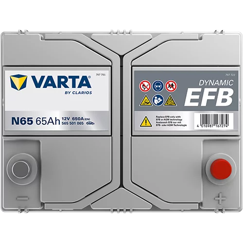 VARTA N65 Dynamic EFB Batteri 12V 65AH 650CCA (232x173x225mm) +höger