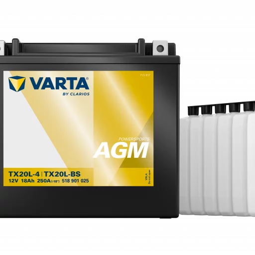 VARTA AGM MC Batteri 12V 18AH 250CCA (177x88x156mm) +höger TX20L-BS