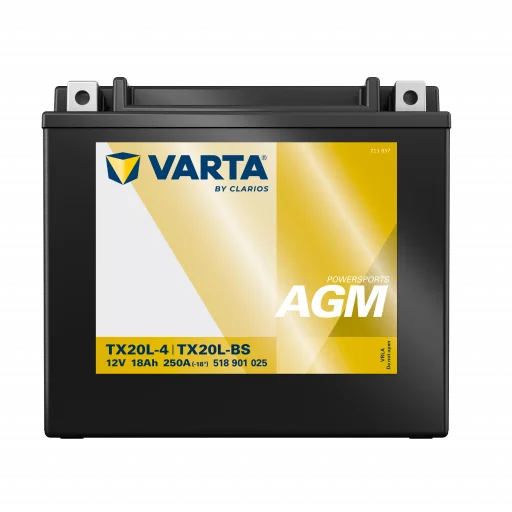 VARTA AGM MC Batteri 12V 18AH 250CCA (177x88x156mm) +höger TX20L-BS