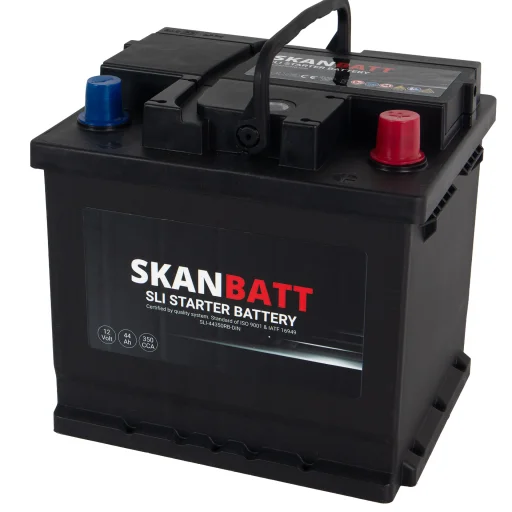 SKANBATT SLI Startbatteri 12V 44AH 350CCA (207x175x190mm) +Höger
