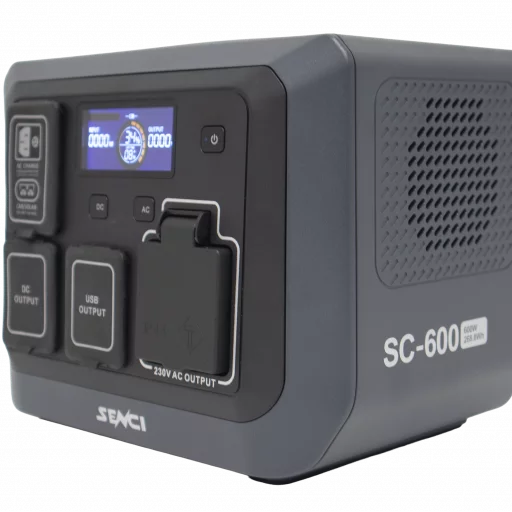 SENCI Lithium LPS 268Wh Power Station med 600W (1200W) sinus inverter