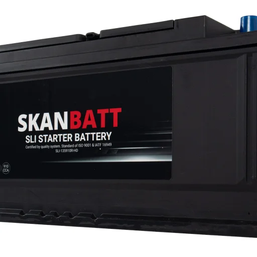 SKANBATT SLI HD Startbatteri 12V 135AH 910CCA (513x175x210mm) +Höger