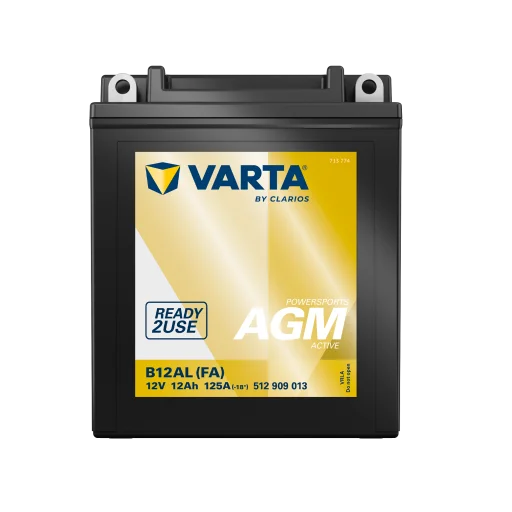 VARTA B12AL (FA) AGM MC Batteri 12V 12AH 125CCA (134x81x160mm) +höger