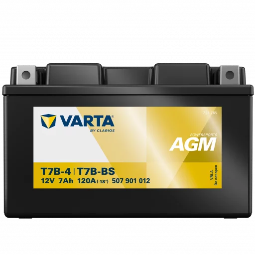 VARTA AGM MC Batteri 12V 7AH 120CCA (150x66x94mm) +vänster T7B-BS