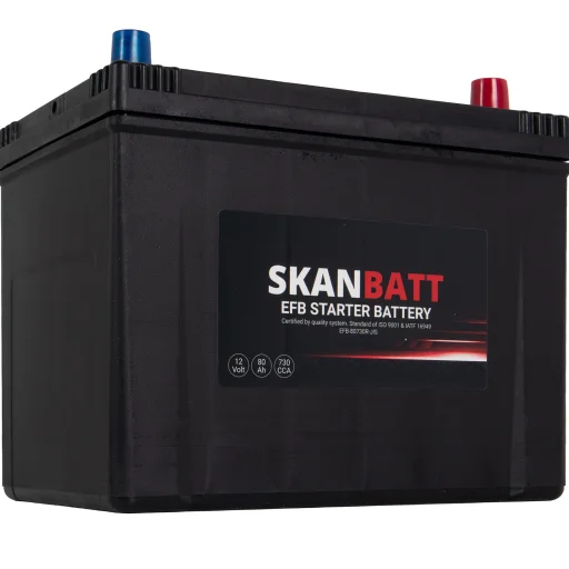 SKANBATT EFB Startbatteri 12V 80AH 730CCA (260x174x225mm) +Höger