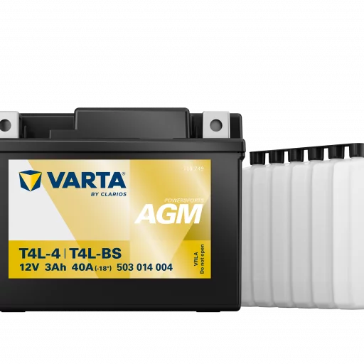 VARTA AGM MC Batteri 12V 3AH 40CCA (114x71x86mm) +höger T4L-BS