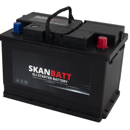 SKANBATT SLI Startbatteri 12V 78AH 660CCA (278x175x190mm) +Höger
