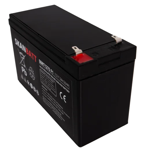 SKANBATT AGM Batteri 12V 7AH (151x65x94mm) F1