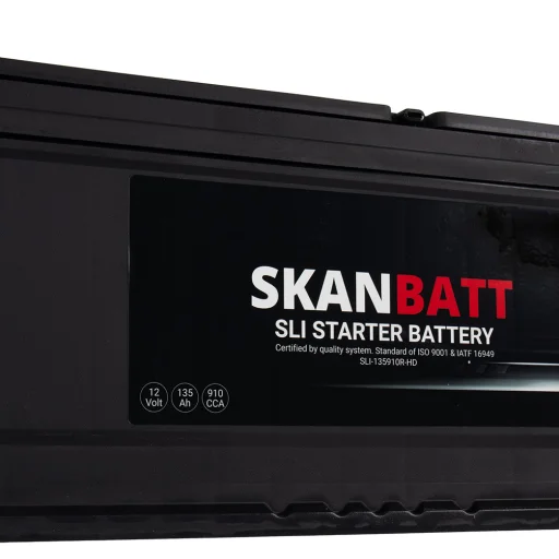 SKANBATT SLI HD Startbatteri 12V 135AH 910CCA (513x175x210mm) +Höger