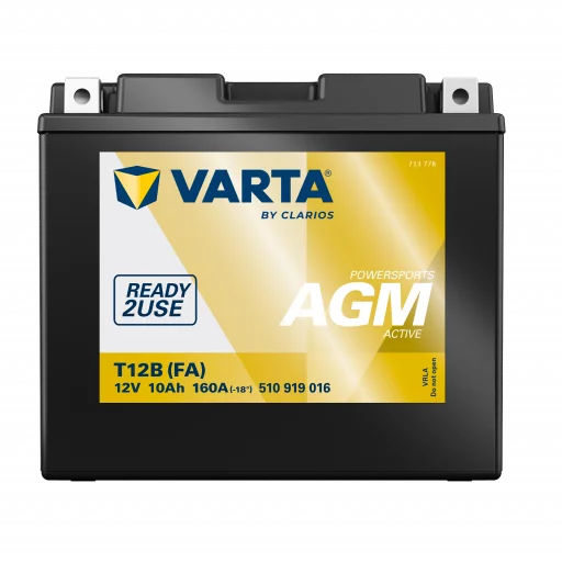 VARTA T12B (FA) AGM MC Batteri 12V 10AH 160CCA (151x70x131mm) +vänster