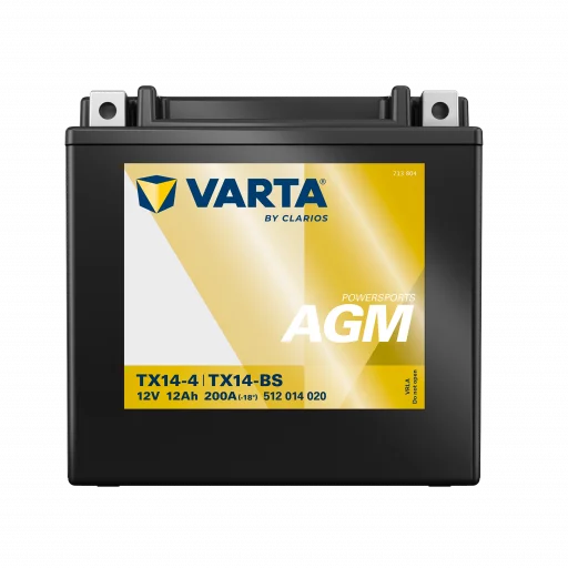 VARTA TX14-BS AGM MC Batteri 12V 12AH 200CCA (152x88x147mm) +vänster