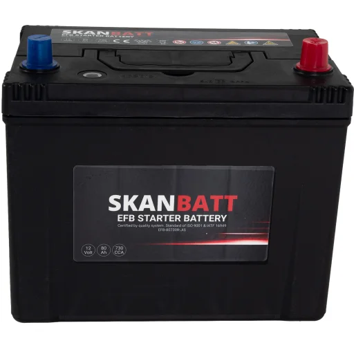 SKANBATT EFB Startbatteri 12V 80AH 730CCA (260x174x225mm) +Höger