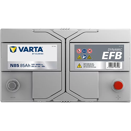 VARTA N85 DYNAMIC EFB Batteri 12V 85AH 800CCA (306x173x225mm) +höger