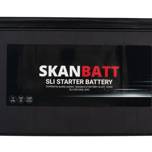 SKANBATT SLI SHD Startbatteri 12V 230AH 1200CCA (518x276x239mm) +Vänster