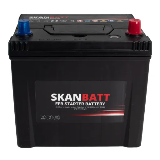 SKANBATT EFB Startbatteri 12V 73AH 630CCA (232x173x225mm) +Höger