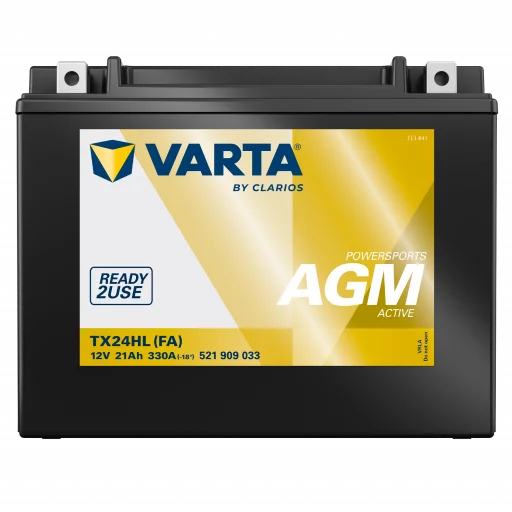 VARTA TX24HL (FA) AGM MC Batteri 12V 21AH 340CCA (205x87x162mm) +höger
