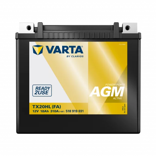 VARTA TX20HL (FA) AGM MC Batteri 12V 18AH 310CCA (176x89x154mm) +höger