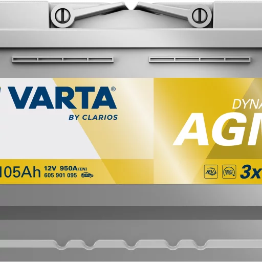 VARTA A4 Dynamic AGM Batteri 12V 105AH 950CCA (394x175x190mm) +höger