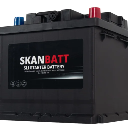 SKANBATT SLI Startbatteri 12V 44AH 350CCA (207x175x190mm) +Höger