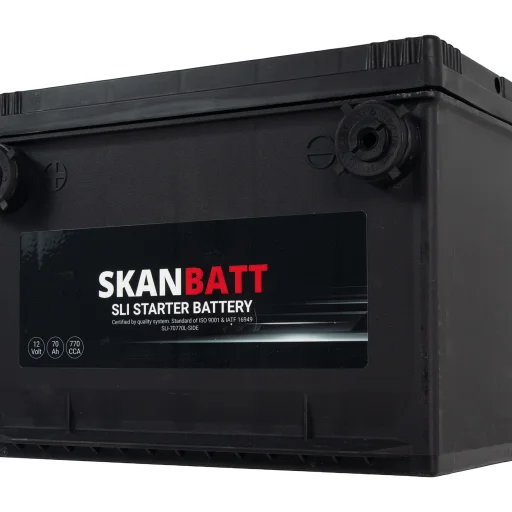 SKANBATT SLI Startbatteri 12V 70AH 770CCA (260x174x185mm) +Vänster