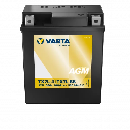 VARTA AGM MC Batteri 12V 6AH 100CCA (114x71x131mm) +höger TX7L-BS