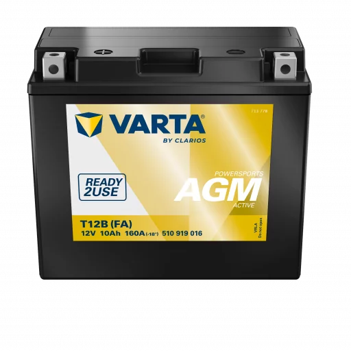 VARTA T12B (FA) AGM MC Batteri 12V 10AH 160CCA (151x70x131mm) +vänster