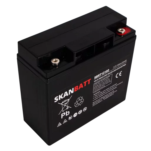 SKANBATT AGM Batteri 12V 18AH (181x77x167mm) M5