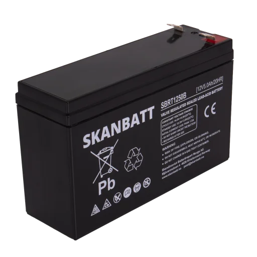 SKANBATT AGM Batteri 12V 5AH (150x50x100mm) F2