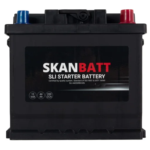 SKANBATT SLI Startbatteri 12V 44AH 350CCA (207x175x190mm) +Höger