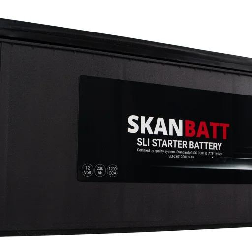 SKANBATT SLI SHD Startbatteri 12V 230AH 1200CCA (518x276x239mm) +Vänster