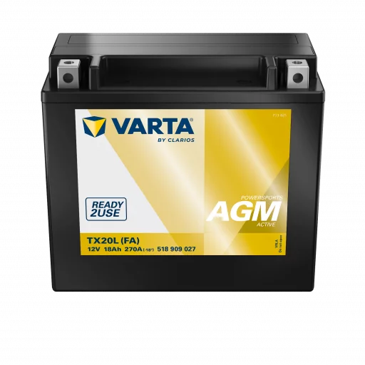 VARTA AGM MC Batteri 12V 18AH 270CCA (175x87x154mm) +höger TX20L (FA)