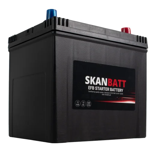 SKANBATT EFB Startbatteri 12V 73AH 630CCA (232x173x225mm) +Höger