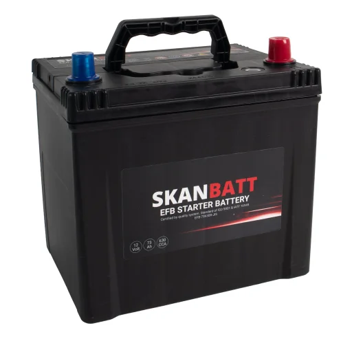 SKANBATT EFB Startbatteri 12V 73AH 630CCA (232x173x225mm) +Höger