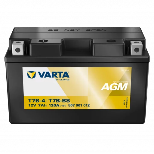 VARTA AGM MC Batteri 12V 7AH 120CCA (150x66x94mm) +vänster T7B-BS