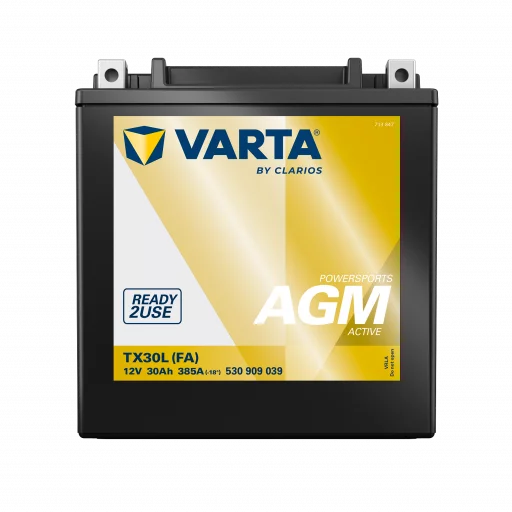 VARTA AGM MC Batteri 12V 30AH 385CCA (166x127x175mm) +höger TX30L (FA)