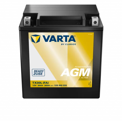 VARTA AGM MC Batteri 12V 30AH 385CCA (166x127x175mm) +höger TX30L (FA)
