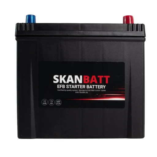 SKANBATT EFB Startbatteri 12V 73AH 630CCA (232x173x225mm) +Höger