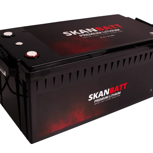 SKANBATT Premium Lithium - 48V 100Ah 100A BMS - 522x268x218mm - Bluetooth - 8 Års garanti