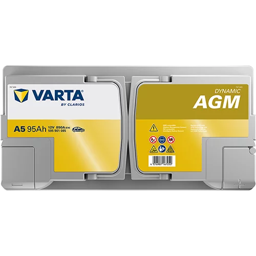 VARTA A5 Dynamic AGM Batteri 12V 95AH 850CCA (354x175x190/190mm) +höger