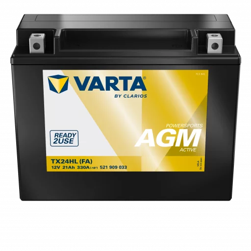 VARTA TX24HL (FA) AGM MC Batteri 12V 21AH 340CCA (205x87x162mm) +höger
