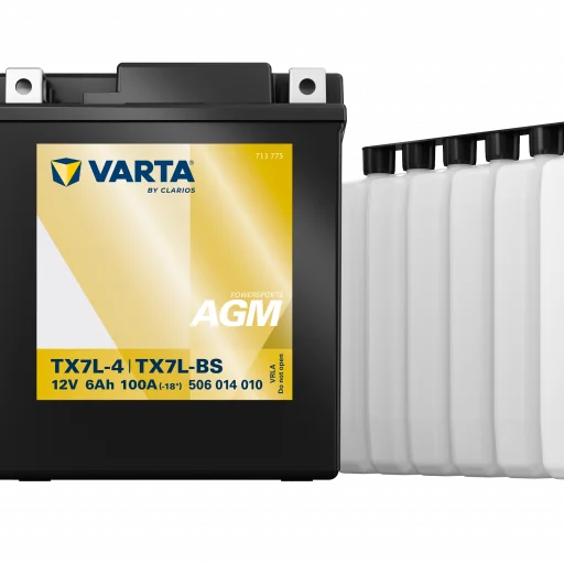 VARTA AGM MC Batteri 12V 6AH 100CCA (114x71x131mm) +höger TX7L-BS