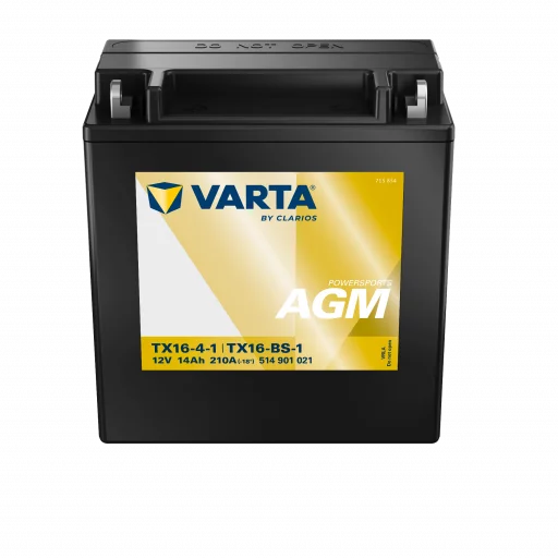 VARTA AGM MC Batteri 12V 14AH 210CCA (150x87x161mm) +vänster TX16-BS-1