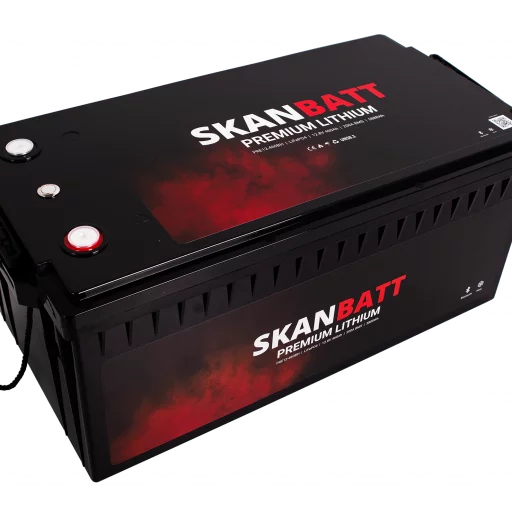 SKANBATT Premium Lithium - 12V 460Ah 200A BMS - Bluetooth - Heat - 522x218x268mm - 8 Års garanti