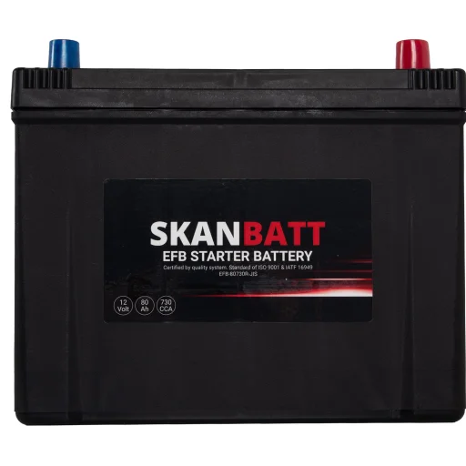 SKANBATT EFB Startbatteri 12V 80AH 730CCA (260x174x225mm) +Höger
