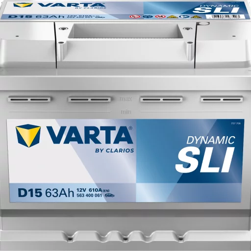 VARTA D15 DYNAMIC SLI Batteri 12V 63AH 610CCA (242x175x190/190mm) +höger